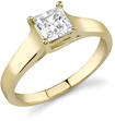 Cathedral Setting Princess Cut CZ Ring