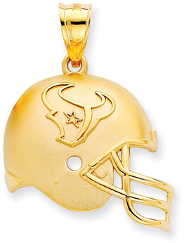 NFL Houston Texans Helmet Pendant, 14K Yellow Gold