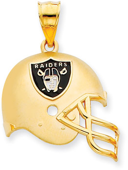 oakland raiders 14k gold pendant