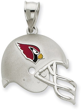 Sterling Silver Arizona Cardinals NFL Helmet Pendant