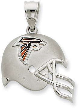 Sterling Silver Atlanta Falcons NFL Helmet Pendant