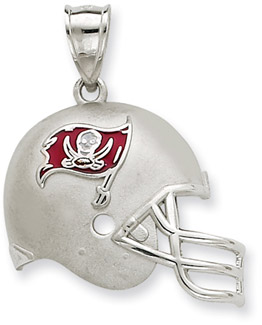 Sterling Silver Tampa Bay Buccaneers NFL Helmet Pendant