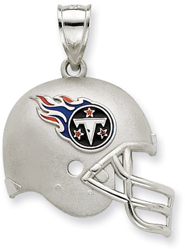Sterling Silver Tennessee Titans NFL Helmet Pendant