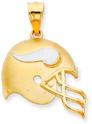 NFL Minnesota Vikings Helmet Pendant, 14K Yellow Gold