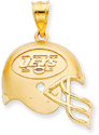 NFL New York Jets Helmet Pendant, 14K Yellow Gold