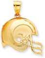 NFL St. Louis Rams Helmet Pendant, 14K Yellow Gold