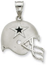 Sterling Silver Dallas Cowboys NFL Helmet Pendant