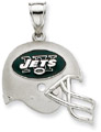 Sterling Silver New York Jets NFL Helmet Pendant