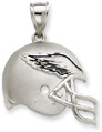 Sterling Silver Philadelphia Eagles NFL Helmet Pendant