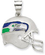 Sterling Silver Seattle Seahawks NFL Helmet Pendant