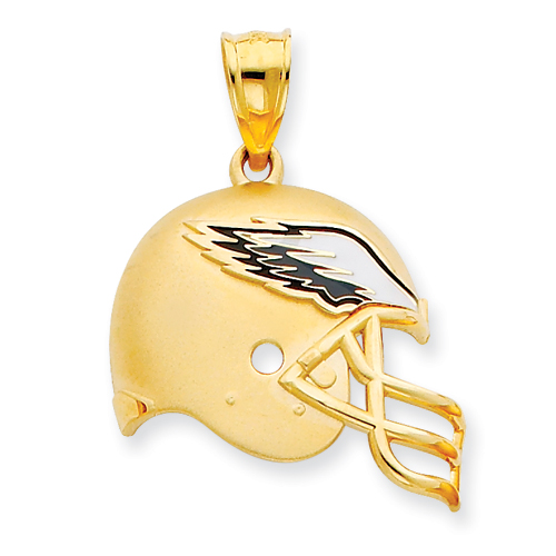 14K Yellow Gold Bald EAGLE Philadelphia Eagles NFL Football Charm