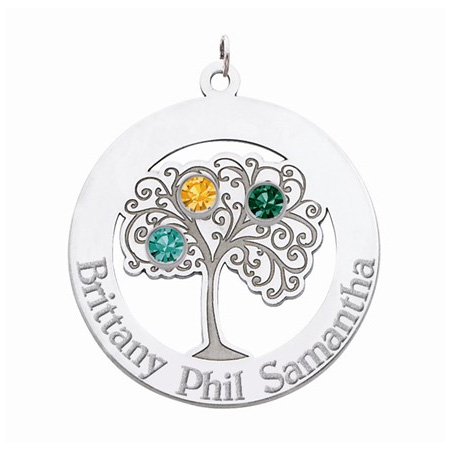 Personalized Family Tree Pendants for Family Gathering Gifts