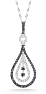 0.60 Carat Black and White Diamond Fashion Pendant