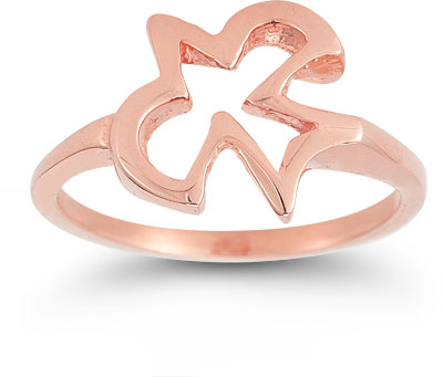 Christian Dove Ring in 14K Rose Gold