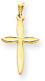 14K Yellow Gold Passion Cross Pendant