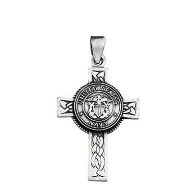 U.S. Navy Cross Pendant in Sterling Silver