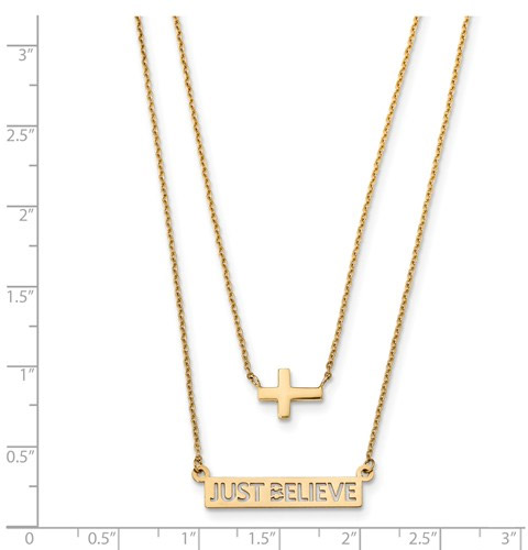 just believe cross necklace