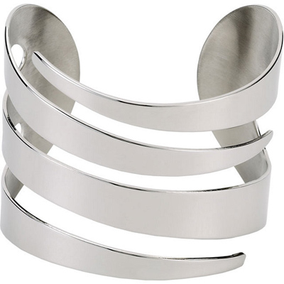 Stainless Steel Swirl Cuff Bracelet