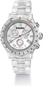 Women's Crystal Titanic GianTTo Watch with White Mother of Pearl