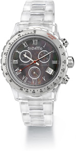 Women's Crystal Titanic GianTTo Watch with Black Mother of Pearl