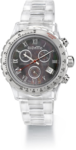 Womens Crystal Titanic GianTTo Watch with Black Mother of Pearl