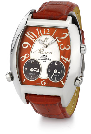 3 Time Zone Polanti Watch, Red