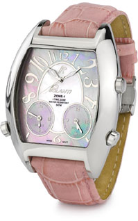 3 Time Zone Polanti Watch, Light Pink