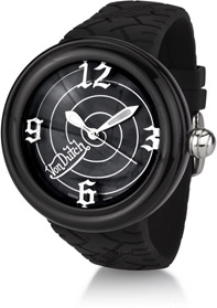 Von Dutch Watch - Spiral Collection XL, Black Silicon Band