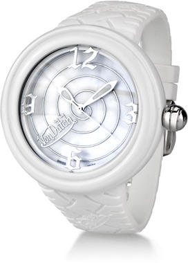 Von Dutch Watch - Spiral Collection XL, White Silicon Band