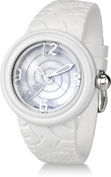 Von Dutch Watch - Spiral Collection Large, White Silicon Band