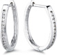 1/4 Carat Channel Set Diamond Hoop Earrings