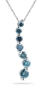 1/4 Carat Blue Diamond Journey Pendant