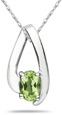 Oval Shaped Contemporary Peridot Pendant