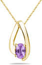 Oval Shaped Contemporary Amethyst Pendant