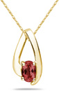 Oval Shaped Contemporary Garnet Pendant