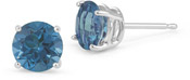 Blue Diamond Stud Earrings