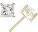Princess Cut Diamond Stud Earrings