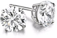 0.15 Carat Round Diamond Stud Earrings In Platinum
