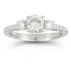 Heart Accent Diamond Engagement Ring