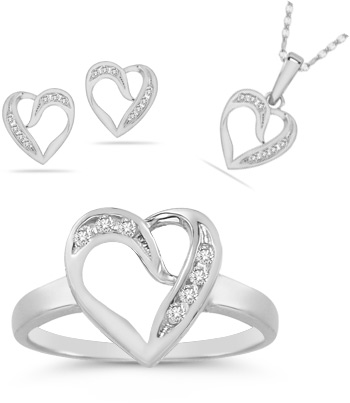 Diamond Heart Pendants to Celebrate Two Hearts Beating as One