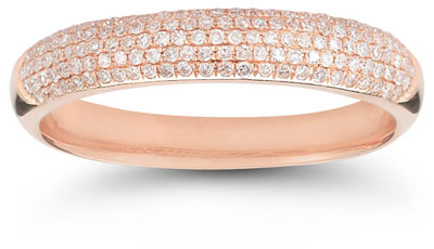 Five-Row 0.45 Carat Diamond Band in 14K Rose Gold