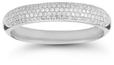 Five-Row 0.45 Carat Diamond Band in 14K White Gold