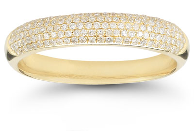 Five-Row 0.45 Carat Diamond Band in 14K Yellow Gold