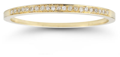 Polished Diamond Band in 14K Yellow Gold