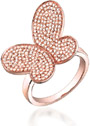 0.80 Carat Diamond Butterfly Ring in 14K Rose Gold