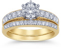 1.30 Carat Diamond Bridal Wedding Set in 14K Gold