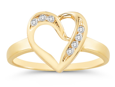 Diamond Heart Rings to Say I Love You