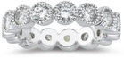 2 Carat Burnished Milligrain Diamond Eternity Band
