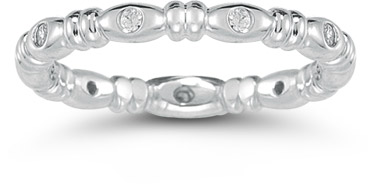 14K White Gold Diamond Eternity Band