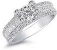 1.50 Carat Diamond Enchantment Ring in 18K White Gold